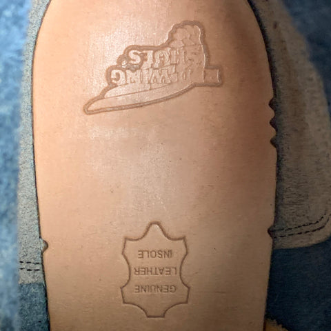 RED WING Size 9.5 Navy Leather Classic Moc Boots