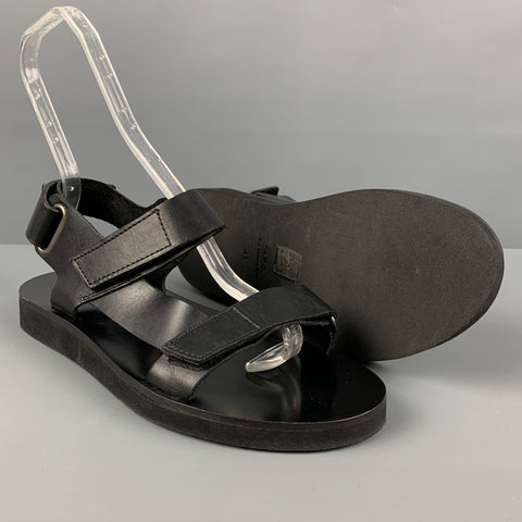 Sandalias de cuero negro talla 8 de APC