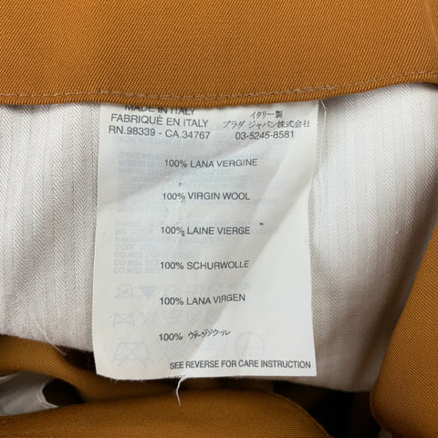 PRADA Size 36 Tan Virgin Wool Zip Fly Dress Pants