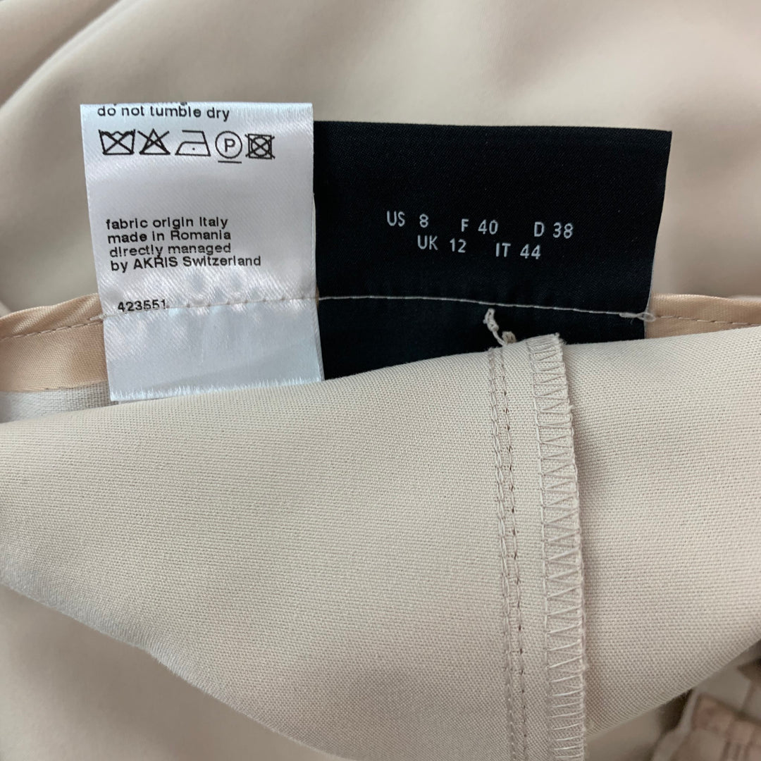 AKRIS Size 8 Pink Cotton Blend Side Zipper Dress Pants