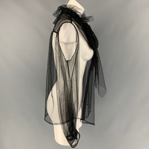 MARC JACOBS Otoño-Invierno 2019 Talla 6 Blusa con lazo de malla negra