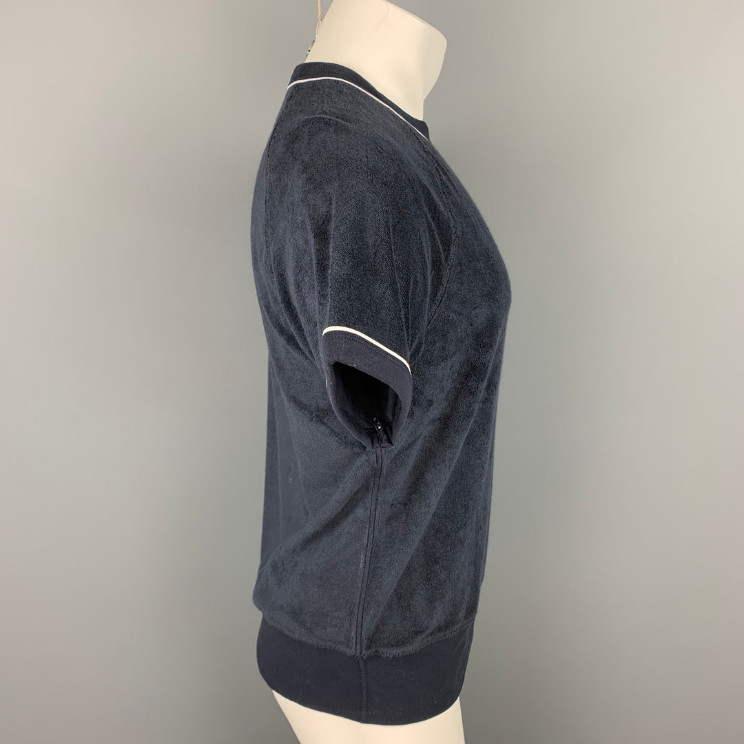 TODD ​​SNYDER Taille M T-shirt à manches courtes en coton / nylon marine