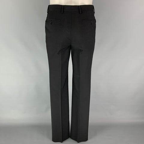 JOHN VARVATOS Hampton Size 38 Black Wool / Mohair Single Breasted Notch Lapel Suit