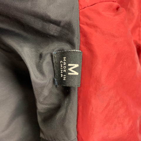 WRM Size M Blue Shimmery Quilted Nylon Hooded Jacket