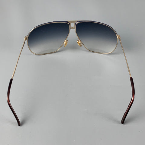 YVES SAINT LAURENT Lunettes de soleil en métal argenté noir