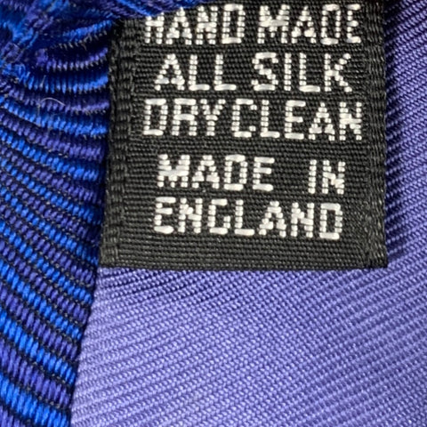 RICHARD JAMES Blue Purple Textured Silk Tie