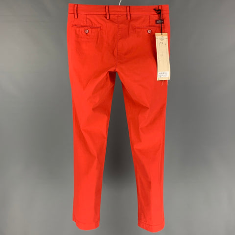 MASON'S Size 30 Orange Cotton Zip Fly Casual Pants