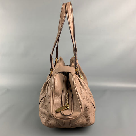 LOUIS VUITTON 2010 Lunar PM Taupe Perforated Leather Satchel Mahina Handbag