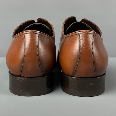 TO BOOT NY Size 9.5 Tan Leather Cap Toe Lace Up Shoes