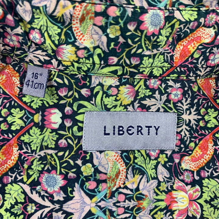 LIBERTY OF LONDON Camisa de manga larga con botones de algodón floral multicolor talla S