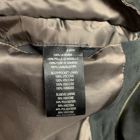 PAUL SMITH JEANS Size M Charcoal Suede Zip Up Jacket
