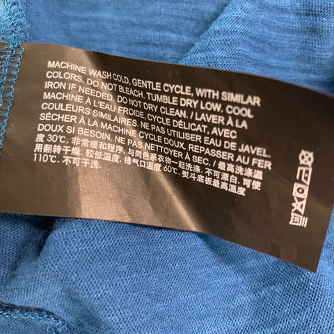 THEORY Size M Blue Cotton Short Sleeve T-shirt