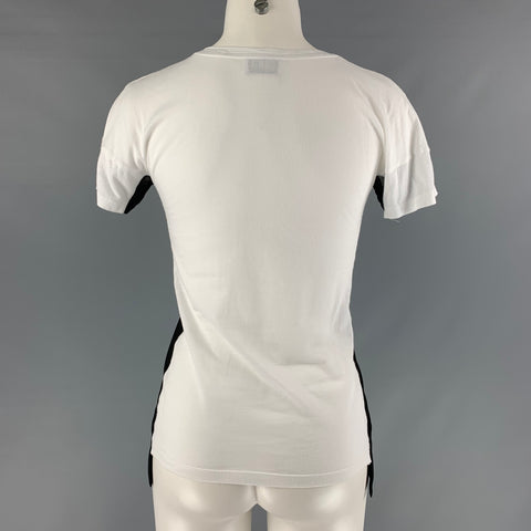 SONIA RYKIEL Size S White Black T-Shirt