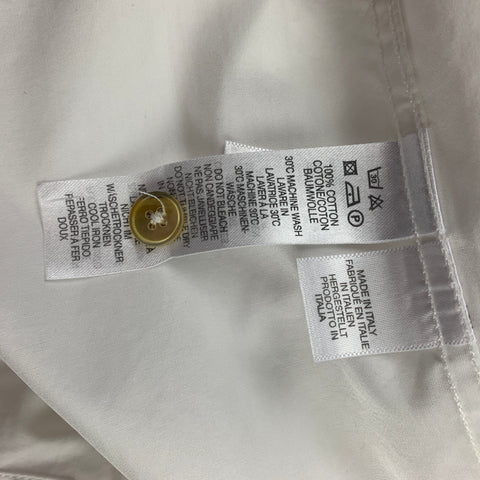 PAUL SMITH Size XL White Cotton Tuxedo Long Sleeve Shirt