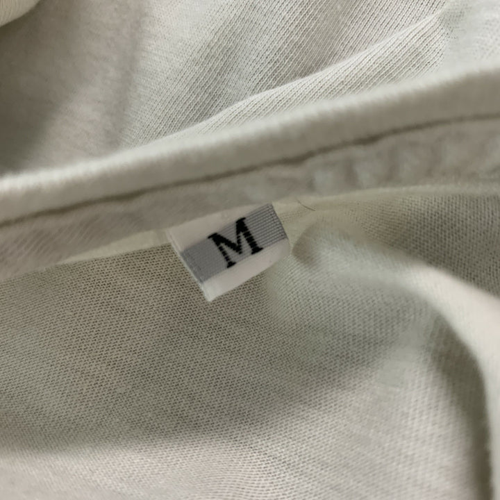 NICE COLLECTIVE Size M Beige Graphic Cotton Crew-Neck T-shirt