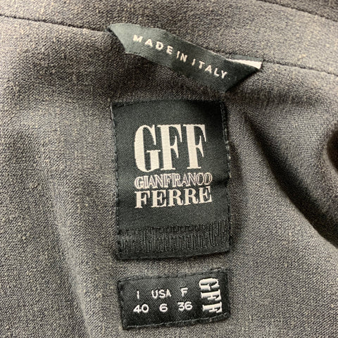 GIANFRANCO FERRE Size 6 Slate Notch Lapel Blazer
