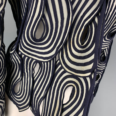 GIORGIO ARMANI Size 4 Purple White Viscose Polyamide Jacket
