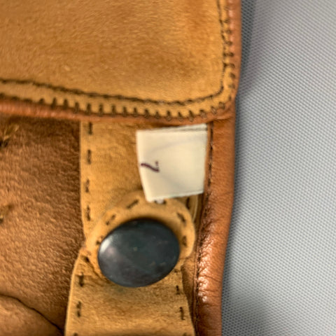SHALIMAR Size 7 Tan Leather Gloves