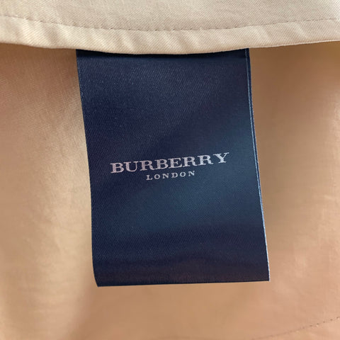 BURBERRY LONDON Size M Khaki Solid Cotton Polyester Trenchcoat