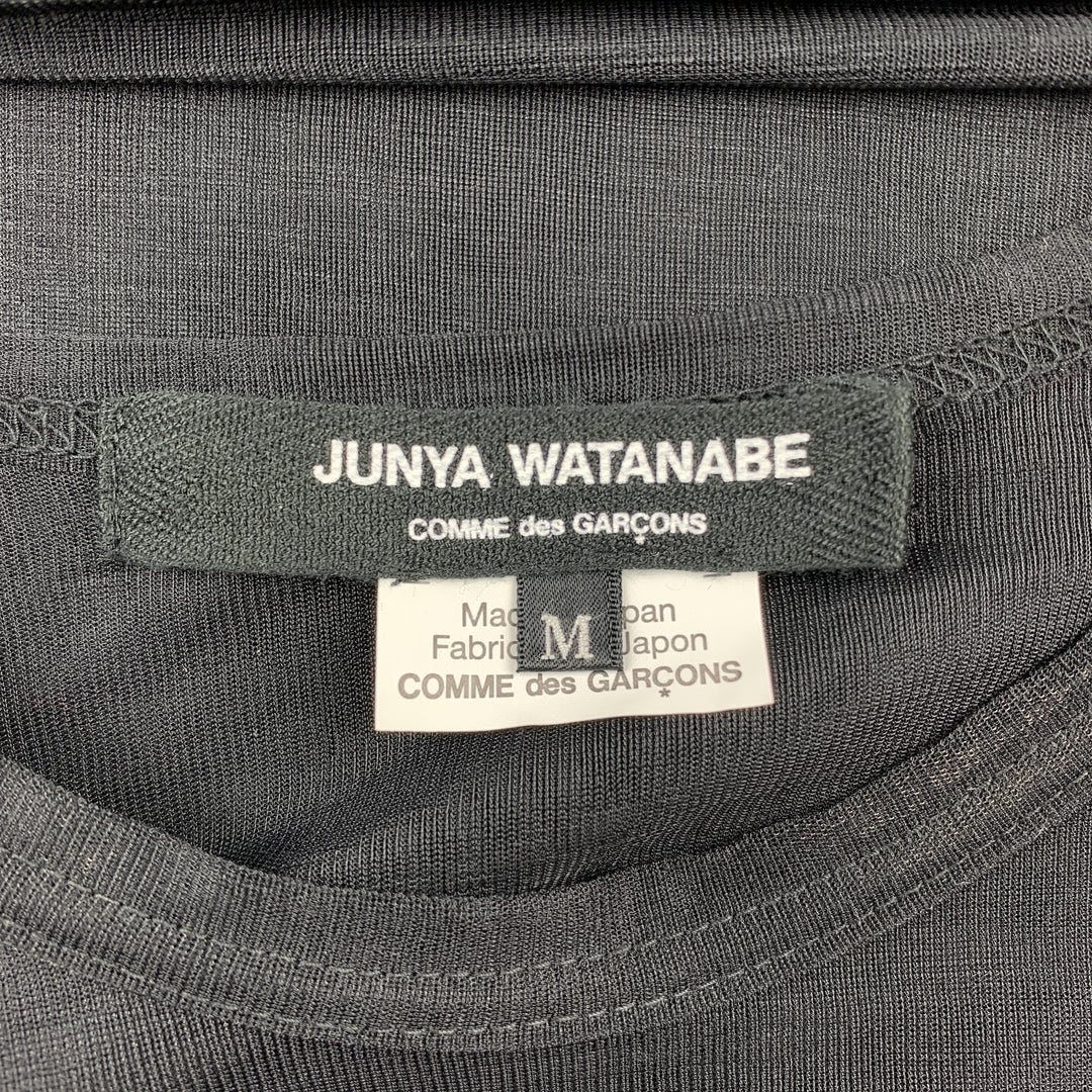 JUNYA WATANABE Size M Black Mesh Polyester Crew-Neck Pullover