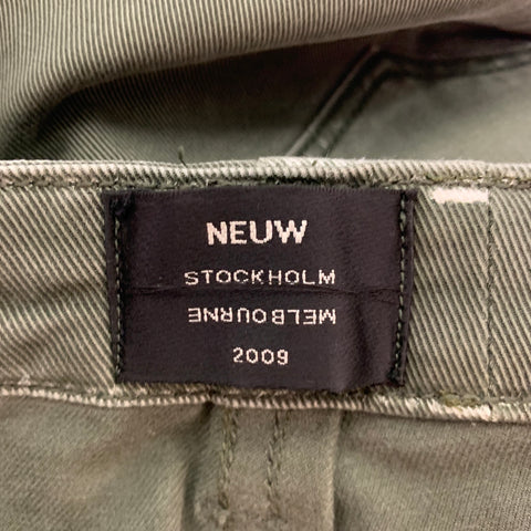 NEUW Size 32 Green Olive Cotton Slim Jeans
