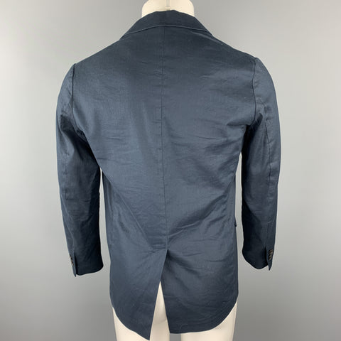 TOMORROWLAND Taille 36 Manteau de sport à revers cranté en mélange de coton uni marine