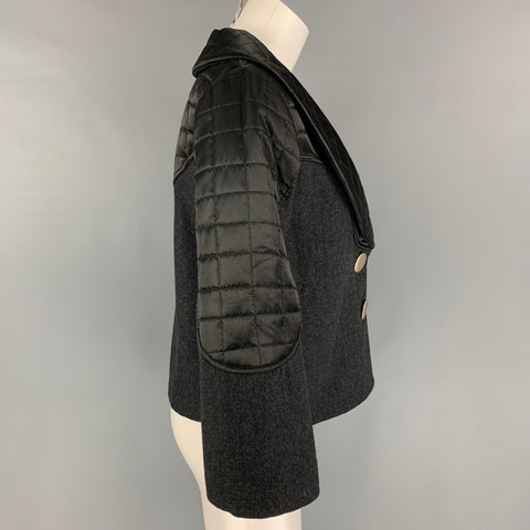 MARC by MARC JACOBS Size 2 Grey Wool Black Quilted Jacket