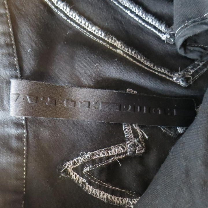 GARETH PUGH Taille 28 Jean skinny en denim patchwork étoile noire