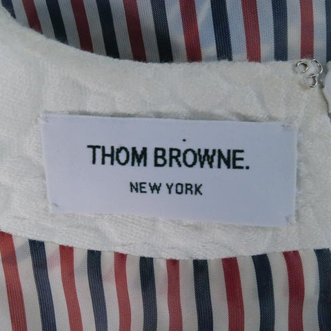 THOM BROWNE Printemps 2013 Taille 2 Robe à fleurs blanche et bleue
