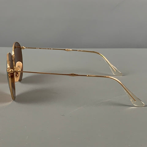 RAY-BAN Gold Rose Metal Collapsible Sunglasses