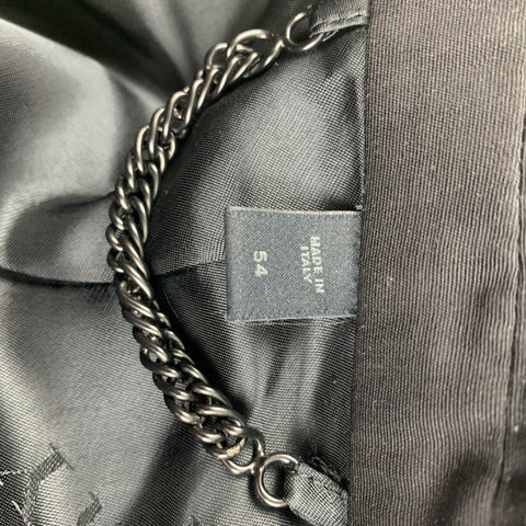 BURBERRY PRORSUM Size 44 Black Wool Tuxedo Sport Coat