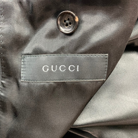 GUCCI Size 38 Regular Black Velvet Shawl Collar Sport Coat