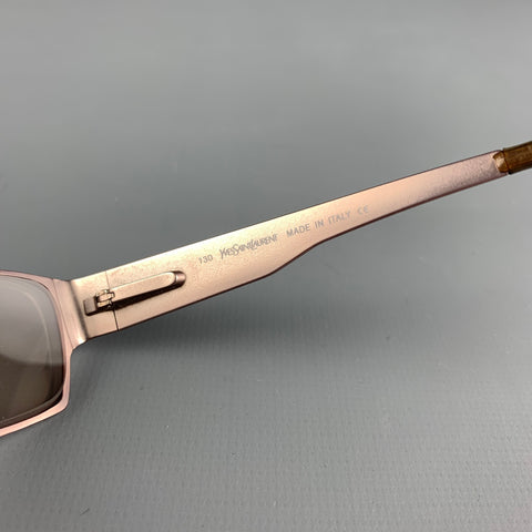 YVES SAINT LAURENT Pink Metal Tinted Frames