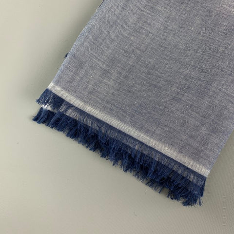 MUJI Bufanda extragrande de algodón azul