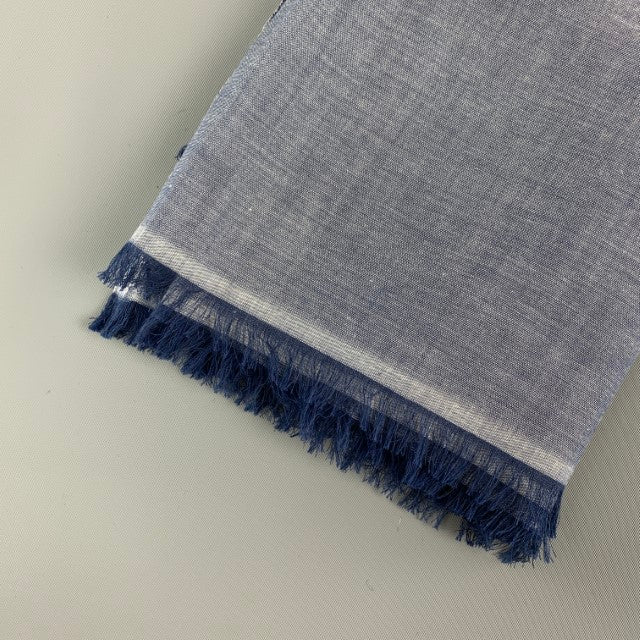 MUJI Blue Cotton Oversized Scarf