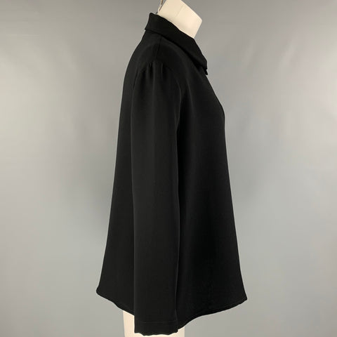 CHRISTOPHER CALVIN Talla M Chaqueta Lisa Poliéster Negra