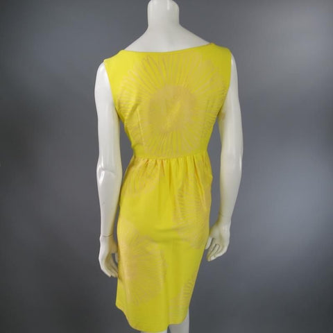 BARBARA TFANK Talla 6 Vestido de cóctel de verano de seda amarilla