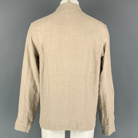OUR LEGACY  Size 36 Oatmeal Herringbone Linen Patch Pockets Jacket