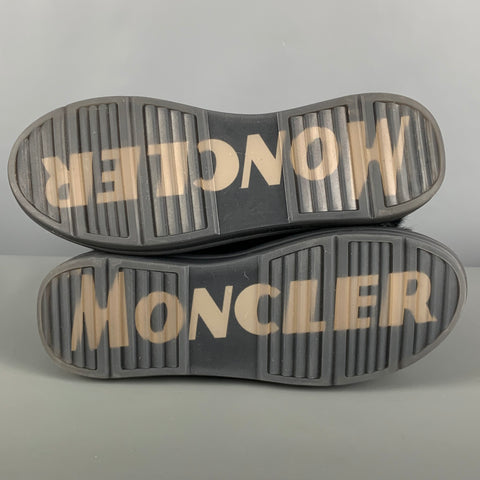 MONCLER Talla 8 Botas de cuero negro