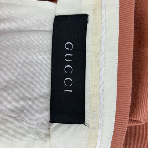 GUCCI Size 32 Orange Side Tabs Casual Pants