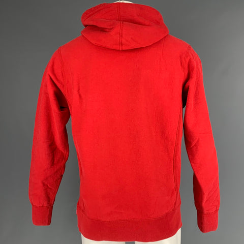 SUPREME Size M Red Black Cotton Hoodie Sweatshirt