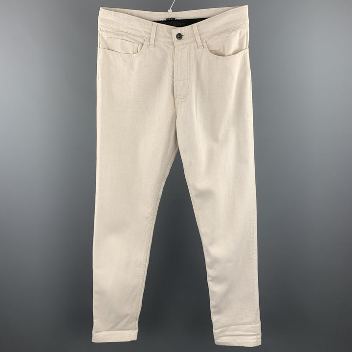 HOMECORE Size 31 Beige Cotton / Linen Button Fly Jeans