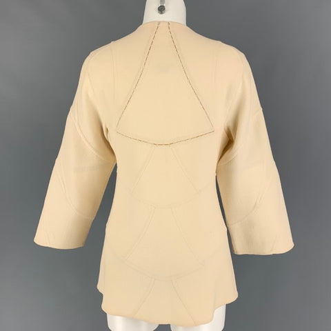 CHADO RALPH RUCCI Talla 8 Chaqueta de lana crepé color crema
