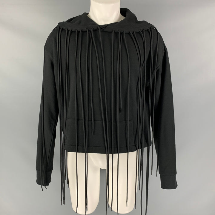 POST ARCHIVE FACTION (PAF) Taille M Sweat-shirt à capuche en coton noir recadré