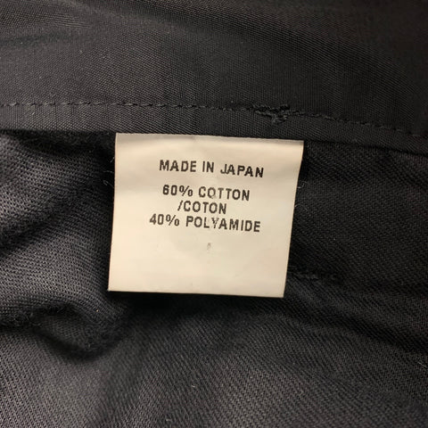 TSUTSU Size 32 Black Stitched Cotton Polyamide Straight Dress Pants