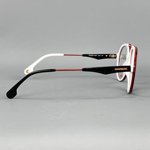 CARRERA Black White & Red Acetate & Metal Clear Lens Aviator Frames