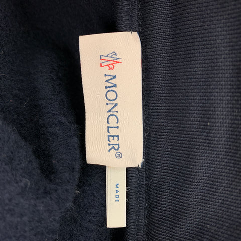 MONCLER Size XL Midnight Blue Quilted Polyamide Zip Up Jacket