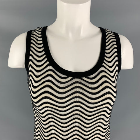 M MISSONI Vestido Blanco De Punto Talla 4 Negro