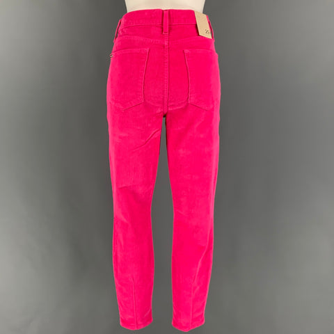 ALICE + OLIVIA Size 29 Pink Cotton Corduroy Jean Cut Casual Pants