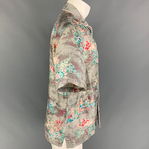 MARC JACOBS Size S Multi-Color Print Silk Camp Short Sleeve Shirt